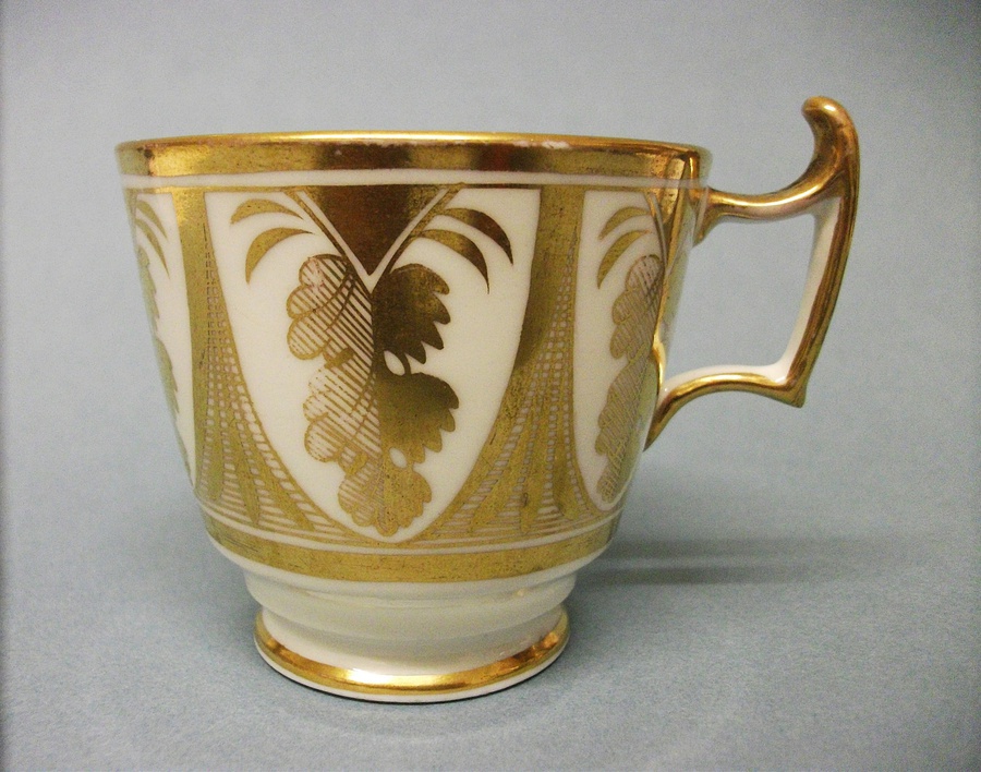 Antique Coalport London Shape Coffee Cup and Saucer, c.1815 (B)