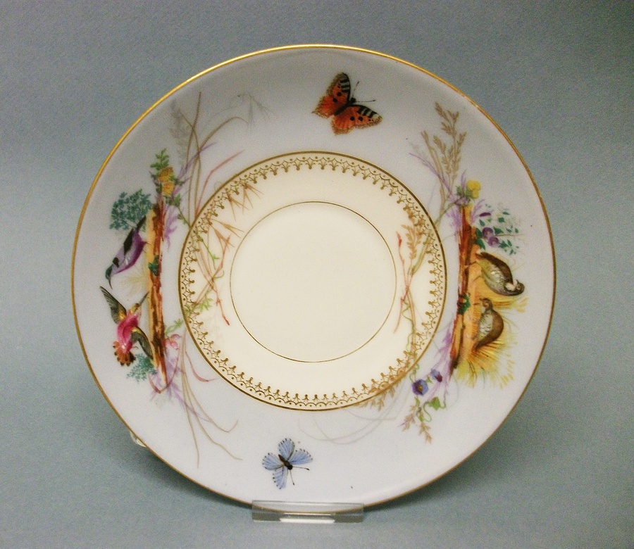 Small Staffordshire Hand-Painted Plate, c.1860