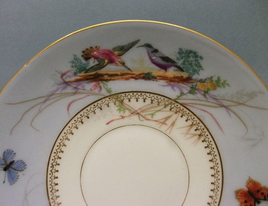 Antique Small Staffordshire Hand-Painted Plate, c.1860