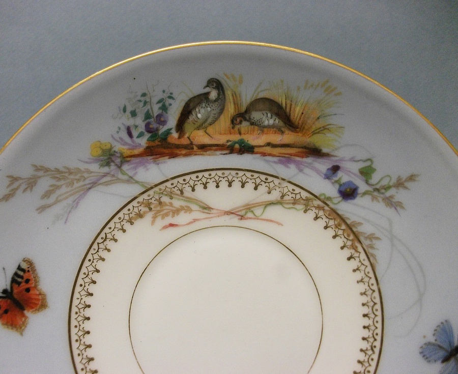 Antique Small Staffordshire Hand-Painted Plate, c.1860