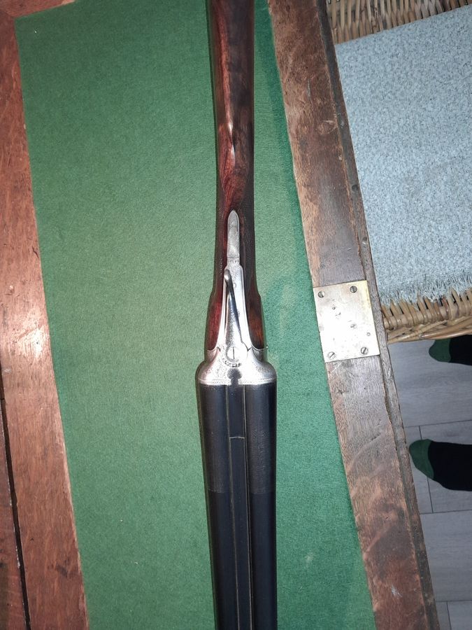 Antique Webley & Scott 12 guage double sporting shot gun made for Bozzard & co. Wiltshire