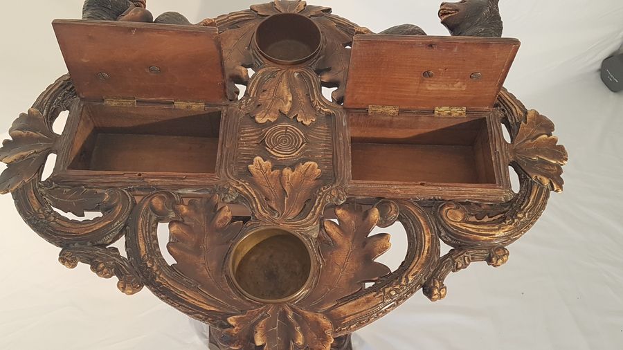 Antique Black Forest Bear Stand