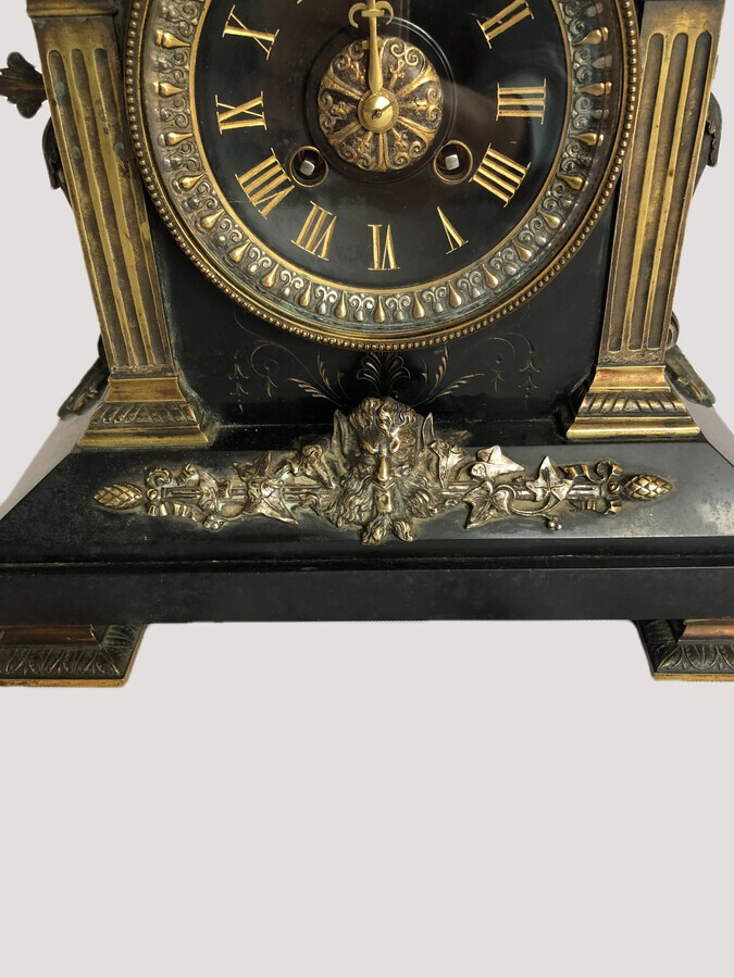Antique Outstanding Quality Antique Victorian French Marble Mantle Clock By Pierre Le Masson, Paris