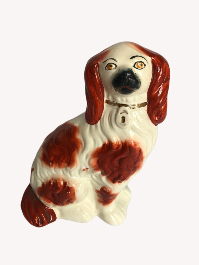 Antique Antique Victorian Staffordshire Spaniel Dog