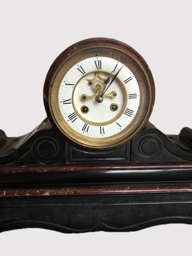 Antique Antique Victorian Quality Marble Clock Set
