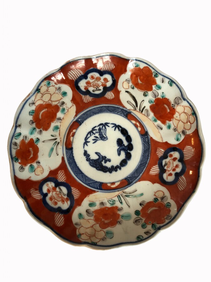 Antique Pair Of Antique Japanese Imari Plates