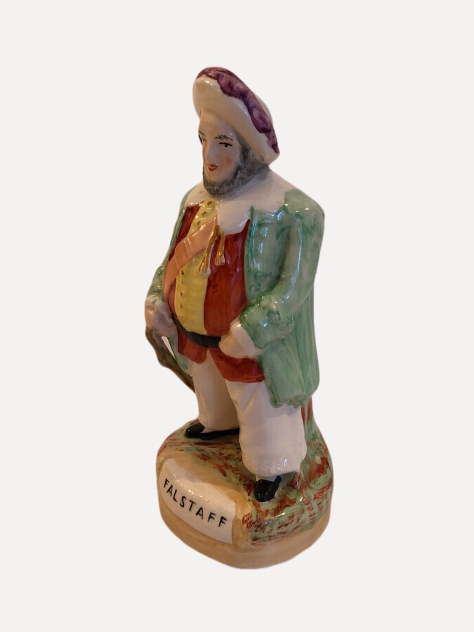 Antique Antique Victorian Staffordshire Figure Of Falstaff