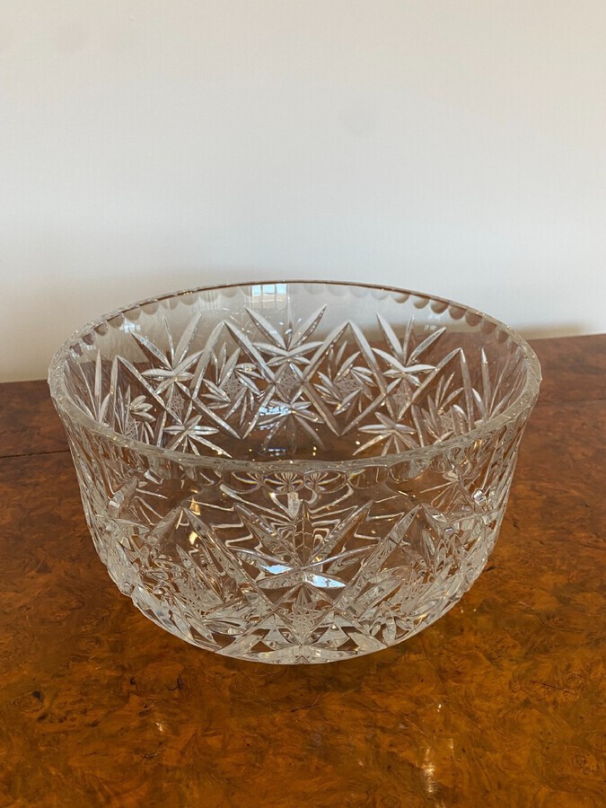 Antique Fantastic Quality Antique Edwardian Cut Glass Fruit Bowl ...