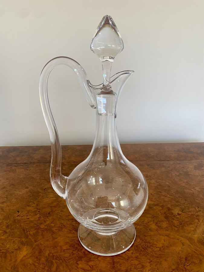 Antique Antique Edwardian Quality Glass Decanter