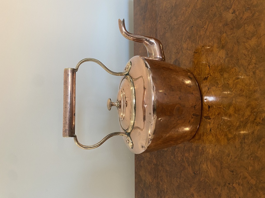 Antique George III Oval Copper Kettle