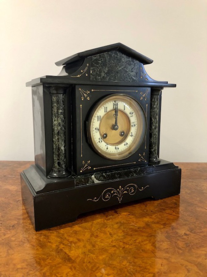 Antique Quality Antique Victorian Marble Mantle Clock