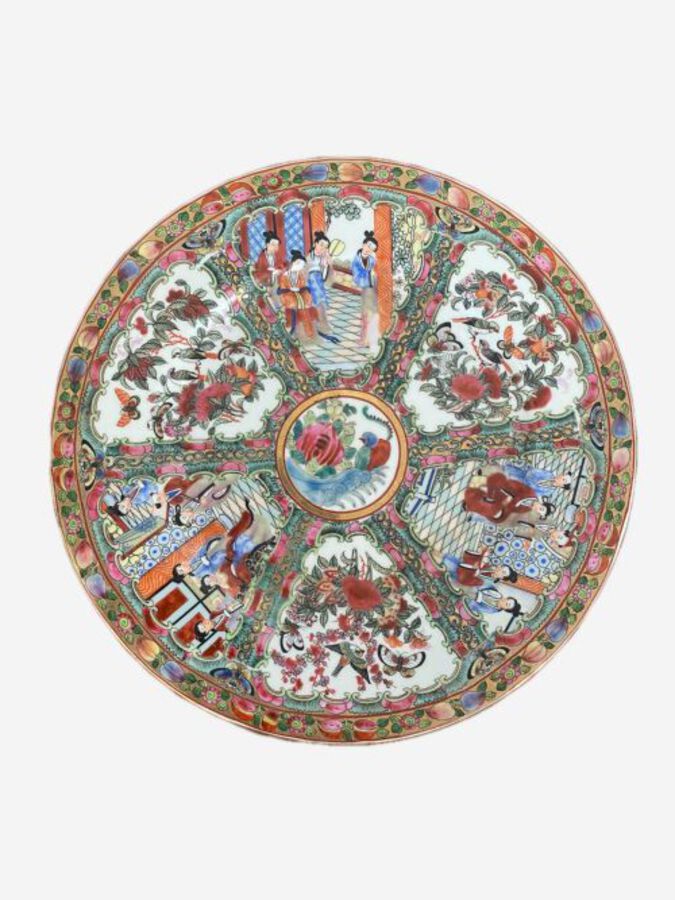 Antique Large Antique Quality Chinese Canton plate
