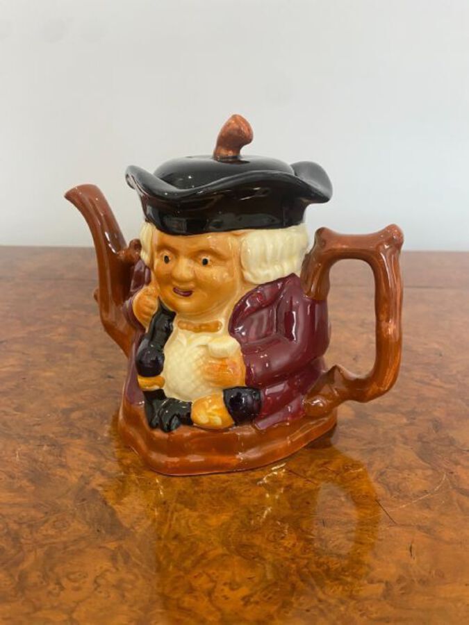 Antique Unusual Antique Edwardian Toby Jug Teapot