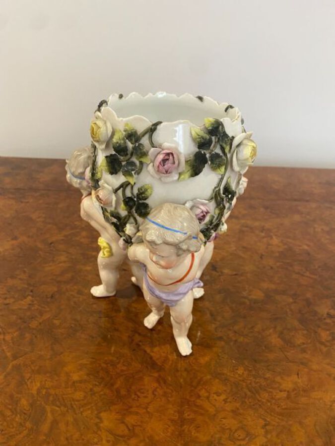 Antique Antique Victorian Quality Sitzendorf Porcelain Vase
