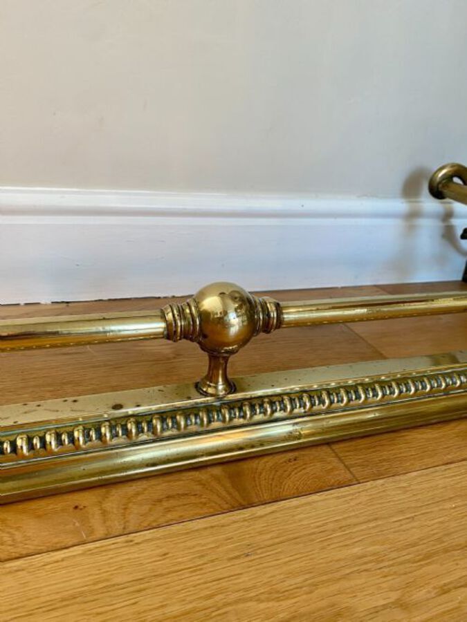 Antique Antique Victorian Quality Brass Fender