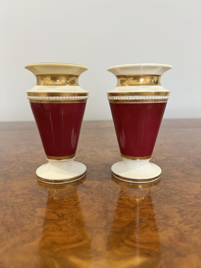 Antique Fantastic quality pair of antique victorian spill vases 