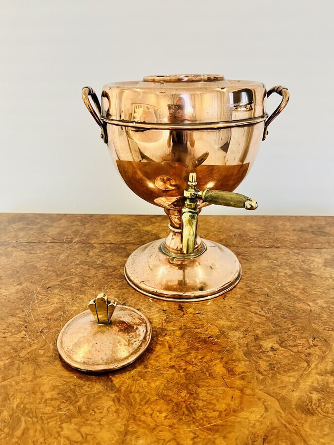 Antique Antique George III quality copper & brass samovar 