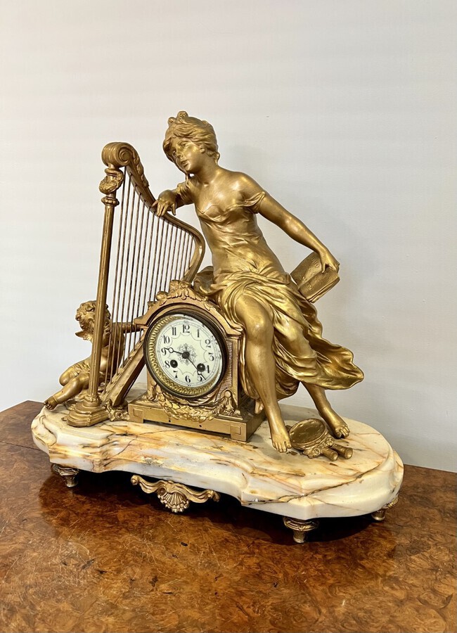 Antique Fantastic quality large antique Victorian mantle clock 