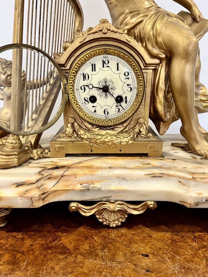 Antique Fantastic quality large antique Victorian mantle clock 