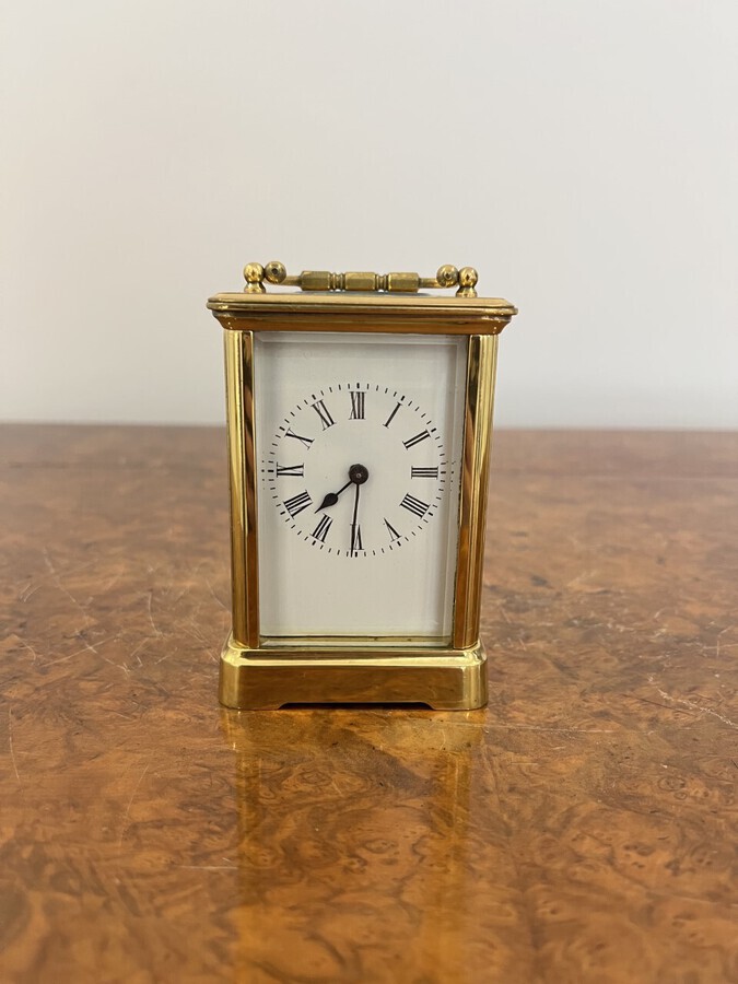 Antique Antique Victorian quality brass carriage clock 
