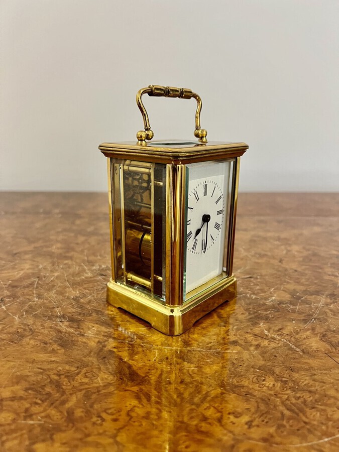 Antique Antique Victorian quality brass carriage clock 