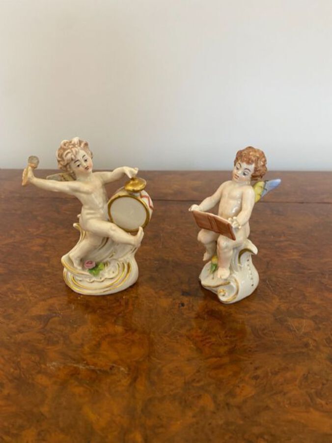 Antique Two antique continental porcelain figures