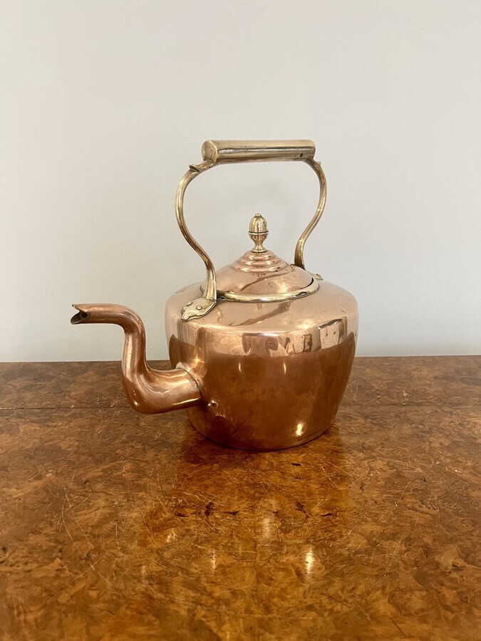 Antique Large antique George III copper kettle 