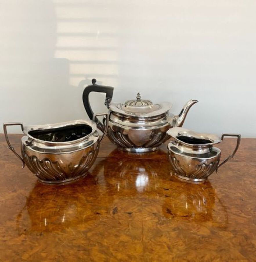 Antique Antique Edwardian Quality Silver Plated Tea Set