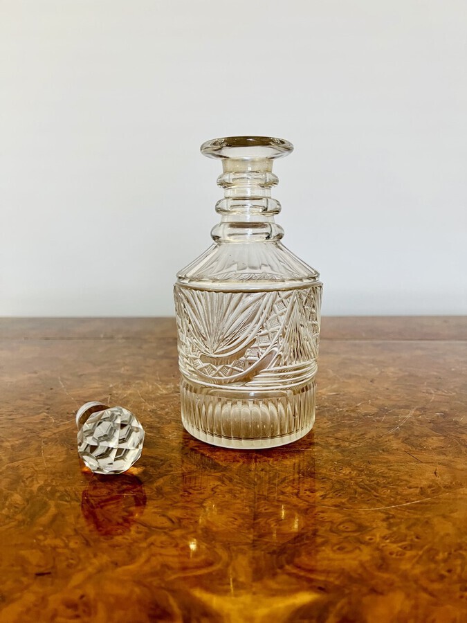 Antique Quality antique cut glass decanter 