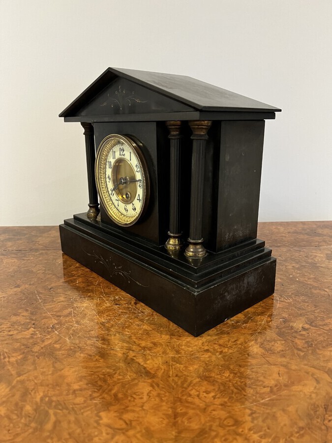 Antique Antique Victorian marble mantle clock 