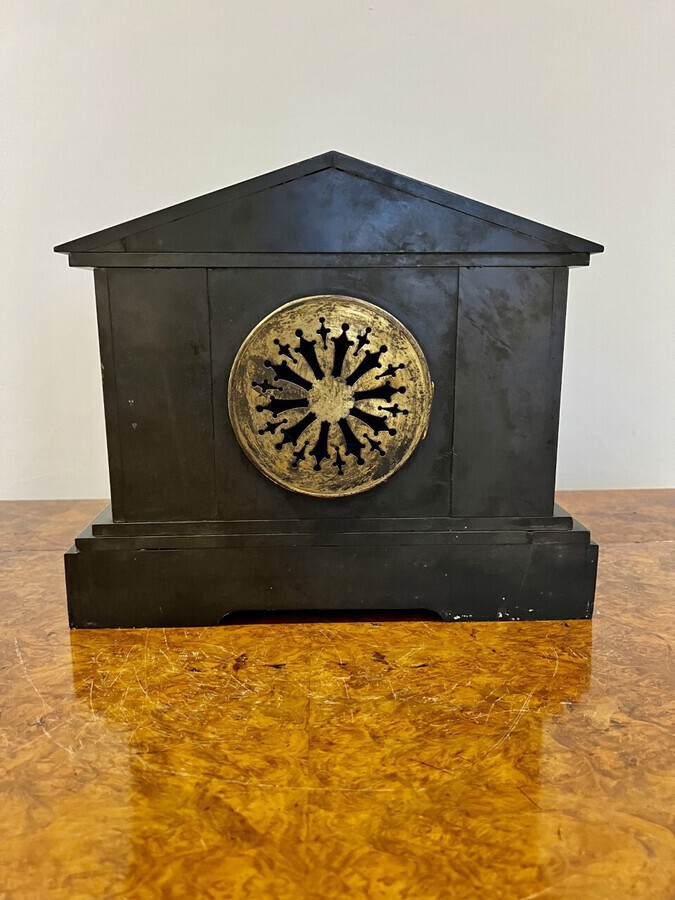 Antique Antique Victorian marble mantle clock 