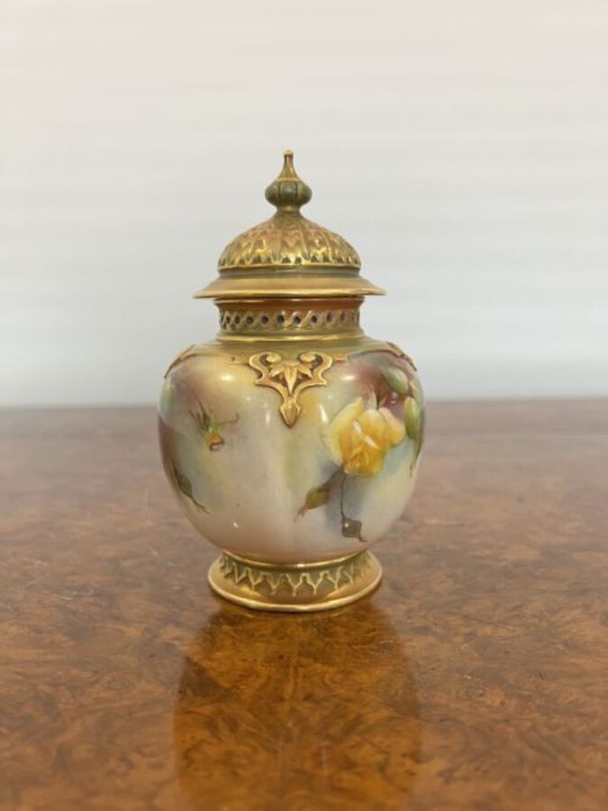 Antique Quality antique Royal Worcester vase and cover