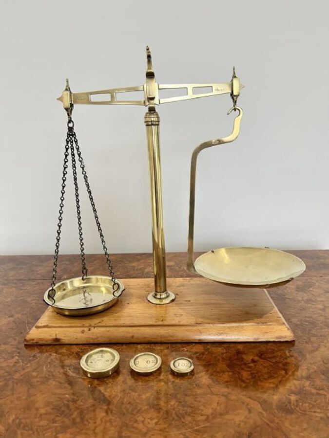 Antique Set of antique Victorian brass scales