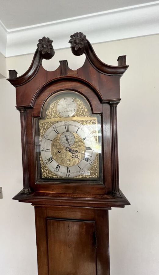 Antique Quality antique 19th century Scottish mahogany long case clock
