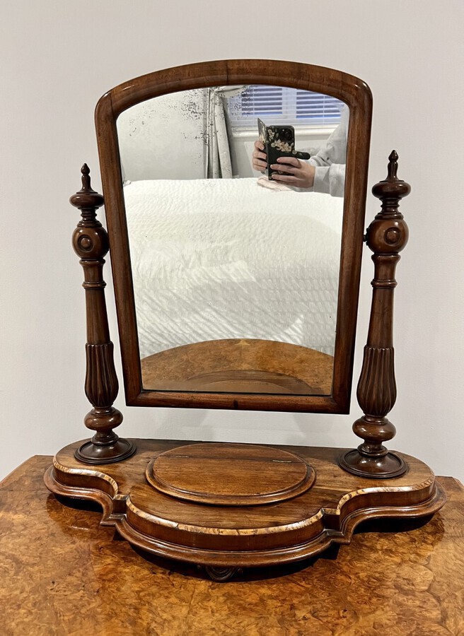Antique Antique Victorian quality mahogany dressing table mirror 