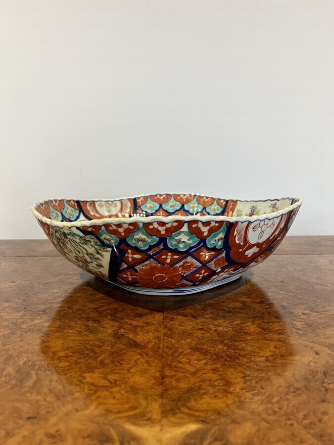 Antique Unusual large antique Japanese quality Imari bowl