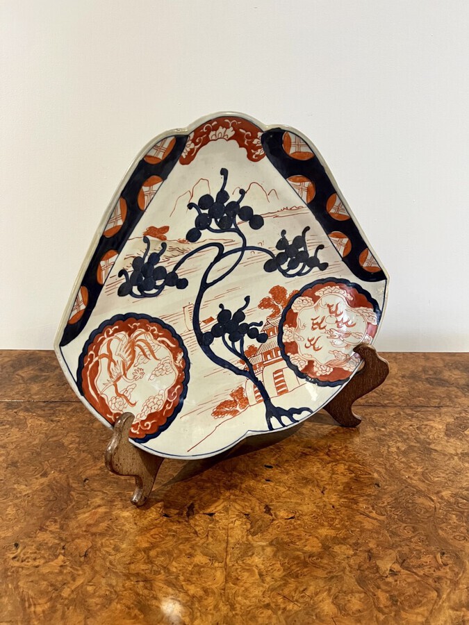Antique Unusual shaped antique Japanese Imari plate