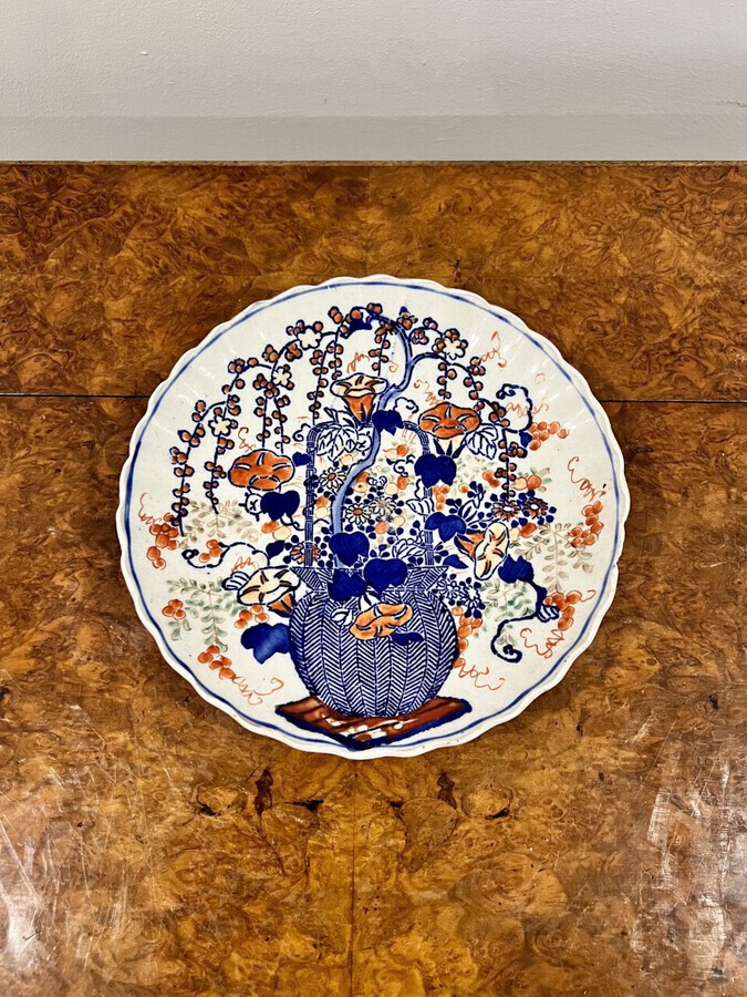 Antique Pair of antique Japanese imari plates 