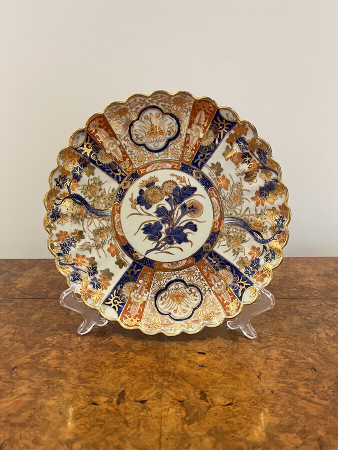 Antique Fantastic quality antique Japanese imari plate 