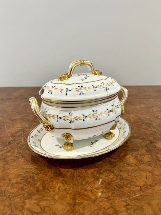 Antique OUTSTANDING QUALITY EARLY 19TH CENTURY CROWN DERBY TUREEN AND COVER