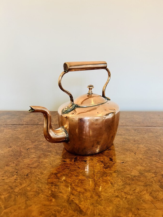 Antique ANTIQUE GEORGE III QUALITY SMALL COPPER KETTLE