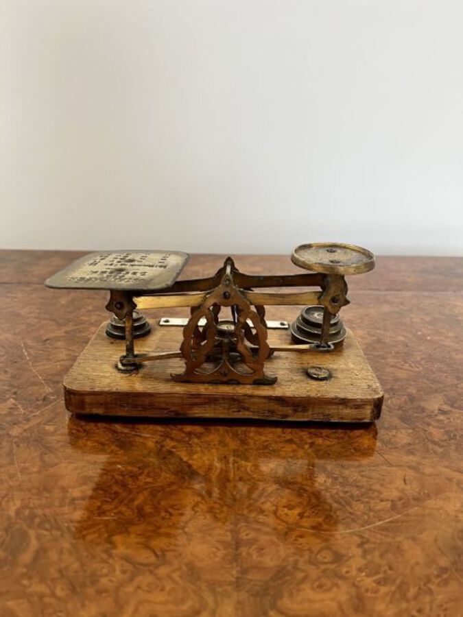 Antique SET OF QUALITY ANTIQUE VICTORIAN LETTER AND POSTAL SCALES