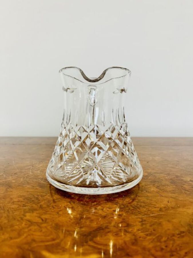 Antique ANTIQUE EDWARDIAN QUALITY CUT GLASS WATER JUG