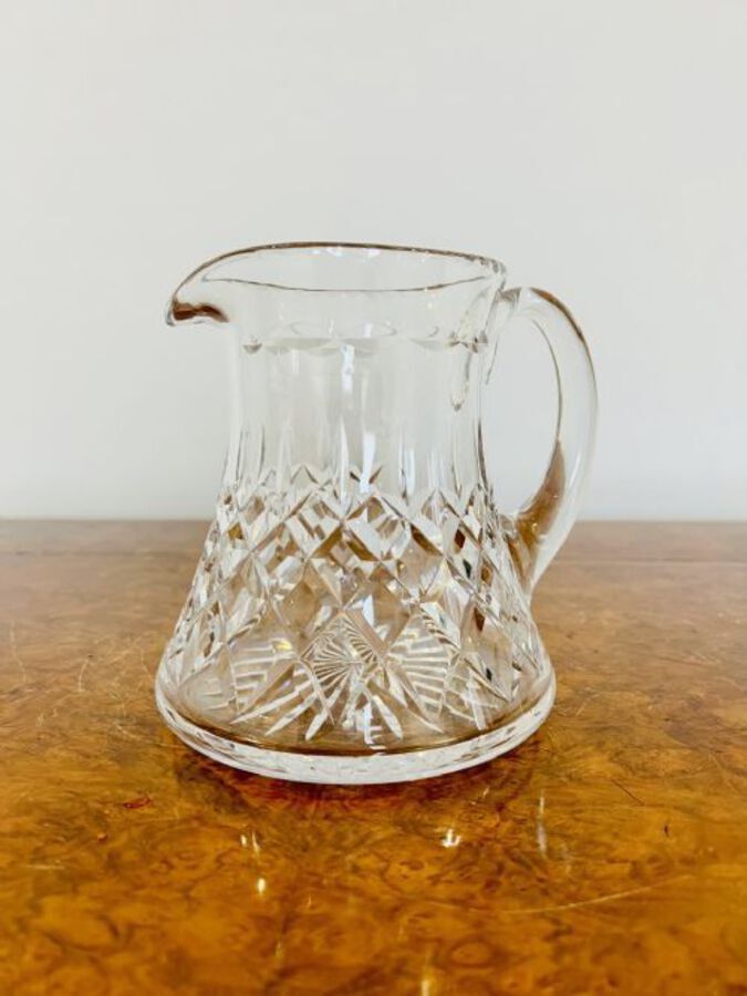 Antique ANTIQUE EDWARDIAN QUALITY CUT GLASS WATER JUG