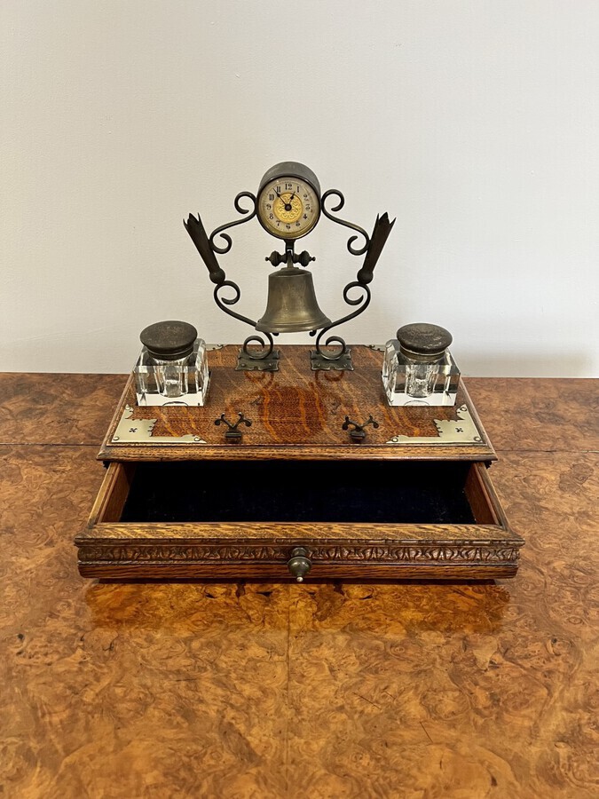 Antique Unusual quality antique Victorian desk set