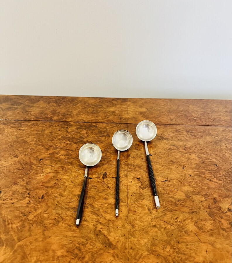 Antique Quality collection of three antique George III ladles 