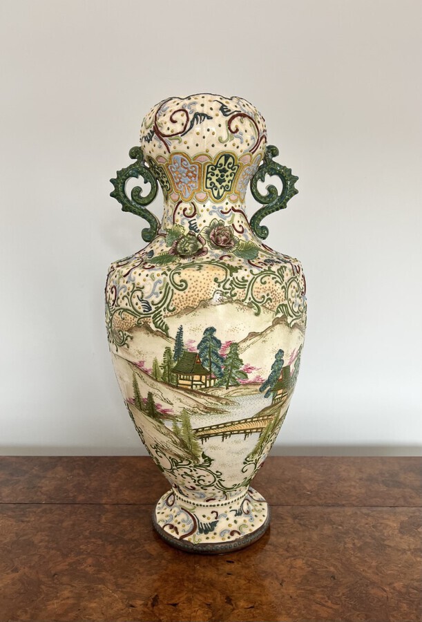 Antique Large antique quality Satsuma vase 