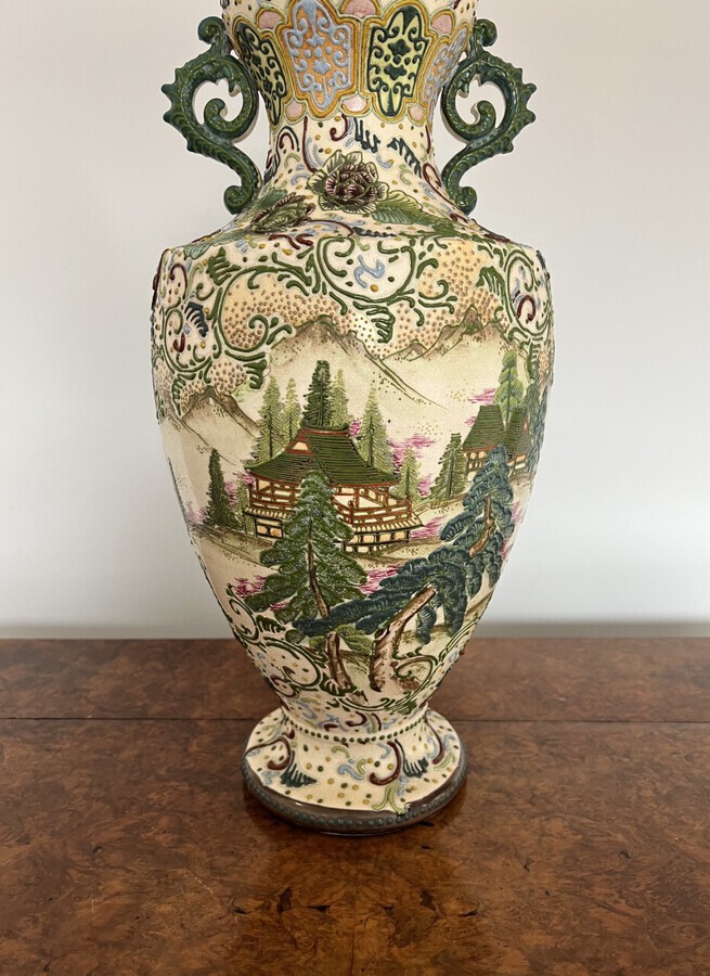 Antique Large antique quality Satsuma vase 