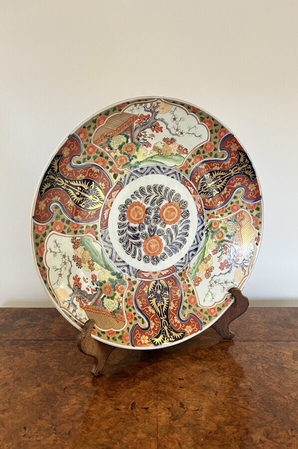 Antique Fantastic quality large antique Japanese Imari plate