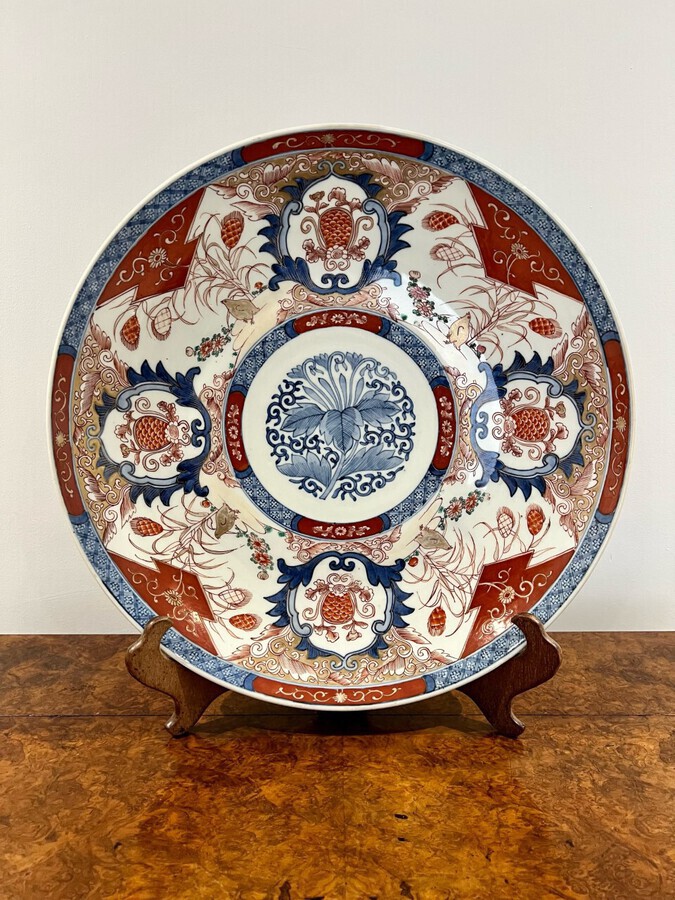 Antique Fantastic quality large antique Japanese imari plate